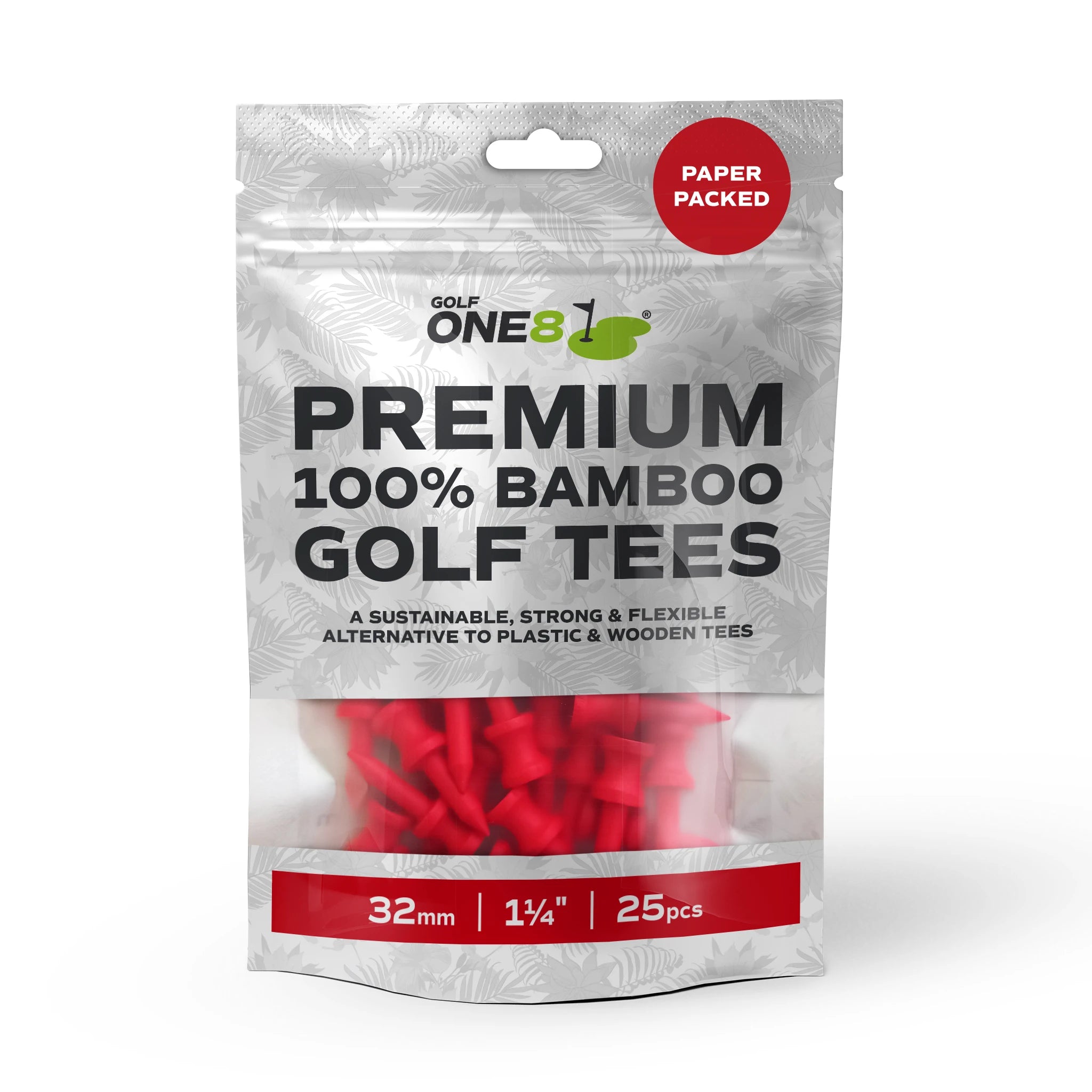 32mm / 1¼" Castle Tees, 50 packs of 25 tees